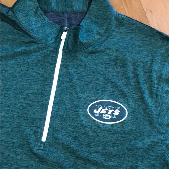 NWT Majestic COOLBASE Jets 1/4 zip Pullover XL - Picture 2 of 6